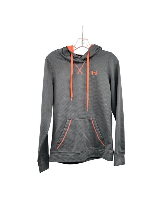 Under Armour Tops - Under Armour Womens Pullover Hoodie Loose Fit Gray/Coral Size Small